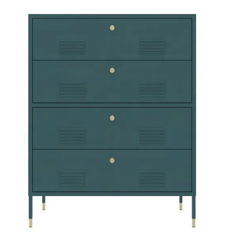 New design fancy 4 drawer steel metal multi layer living room cabinet organizer storage drawers