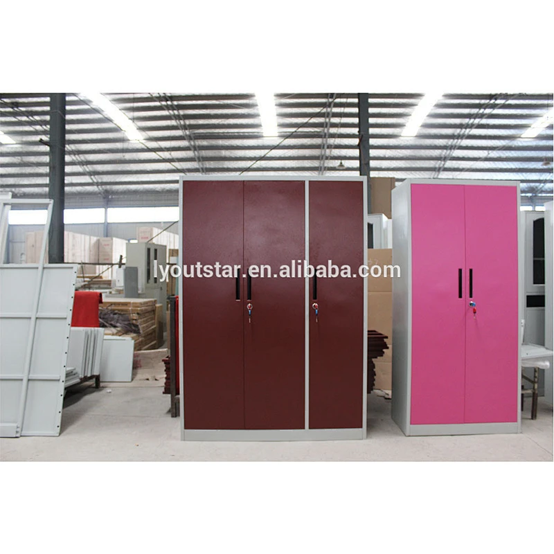 Customized India 3 door godrej steel almirah bedroom wardrobe with safe locker