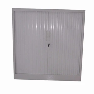 All Glass Window Vertical Tambour Door Filing Cabinet with Material Steel Lockers