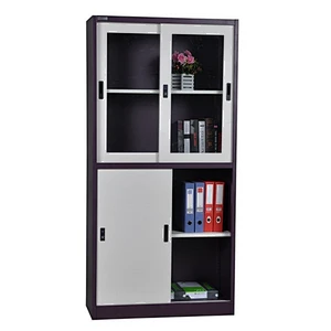 Sliding Glass Door Steel File Cabinet Bookcase Storage Cabinet