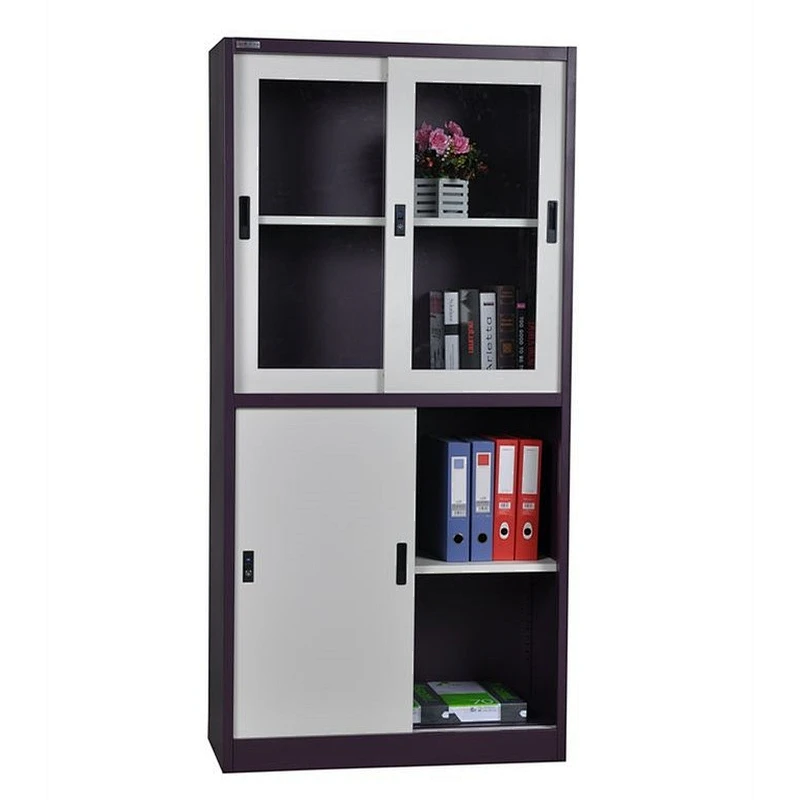 Sliding Glass Door Steel File Cabinet Bookcase Storage Cabinet