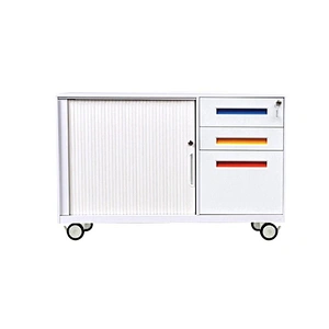 Tambour caddy mobile pdestal with tambour door pedestal