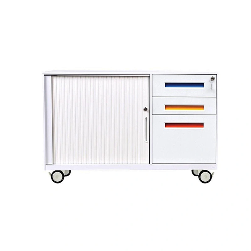 Tambour caddy mobile pdestal with tambour door pedestal