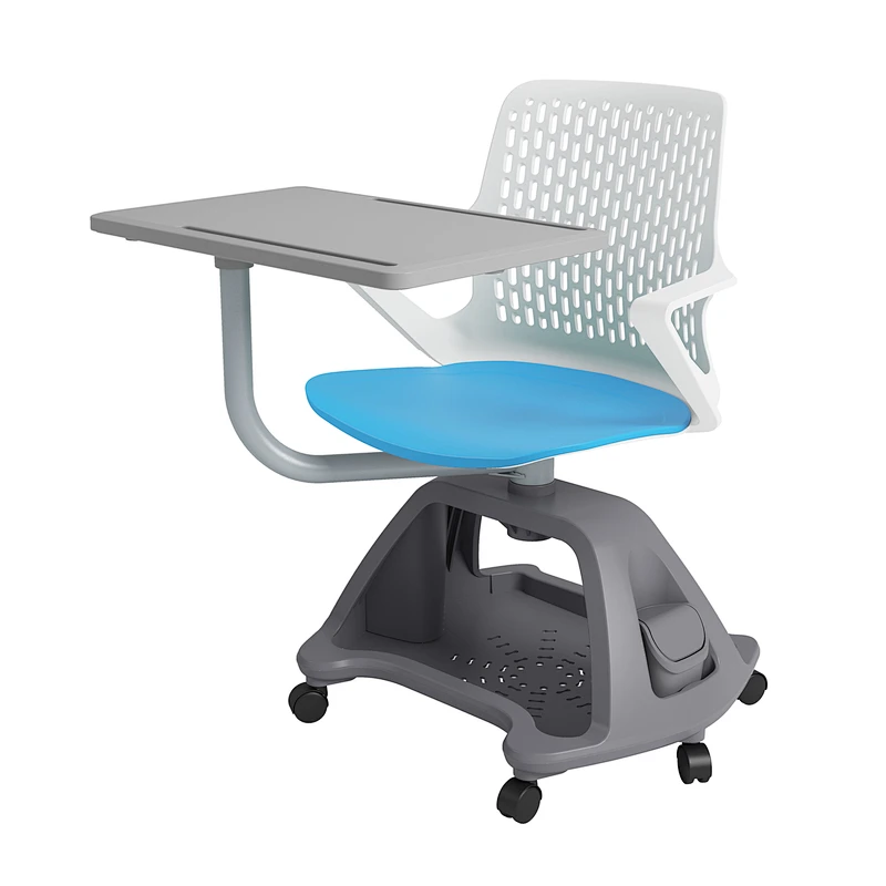 Butterfly base school chair with writing tablet, school  node chair,student university chair