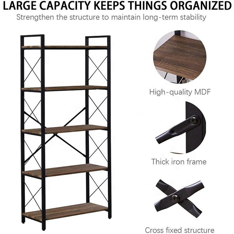 Home living room furniture rustic ladder bookshelf shelves storage racks wood book shelf