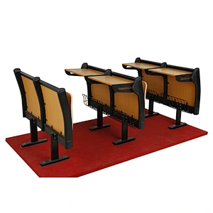 2019 New  Design Lecture Hall Chair With Writing Tablet Damping Springback Mechanism Folding Chair With Desk