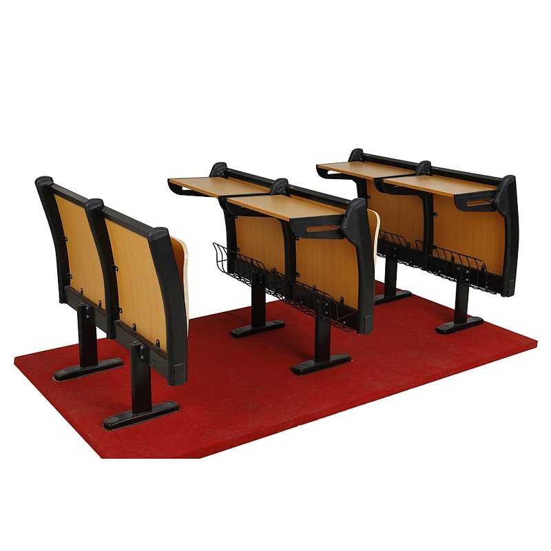2019 New  Design Lecture Hall Chair With Writing Tablet Damping Springback Mechanism Folding Chair With Desk