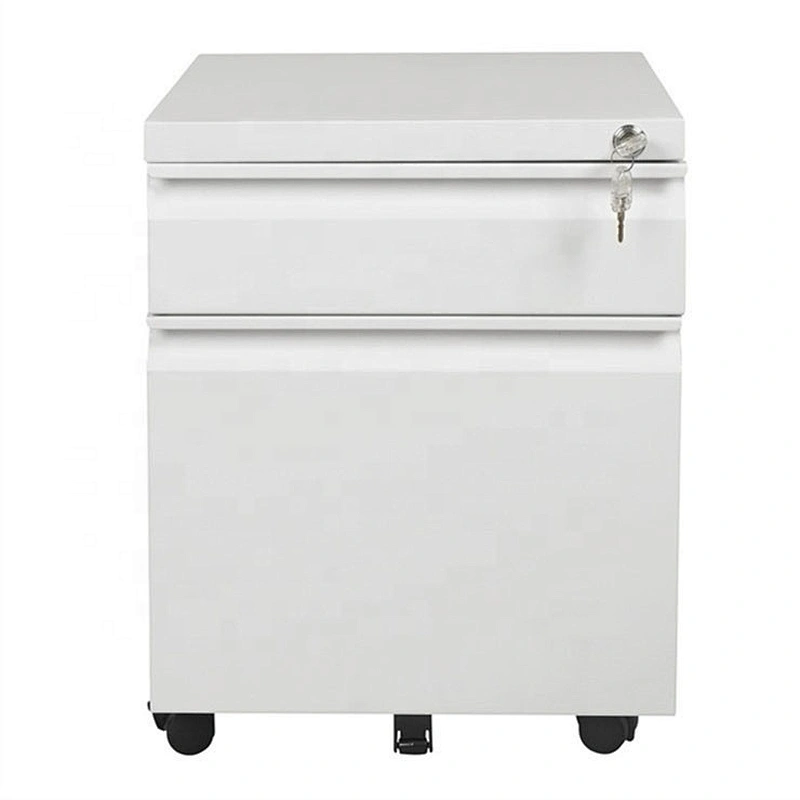 KD structure Cold Rolled Steel Office Furniture 2 Drawer Mobile Pedestal movable cabinet with cushion