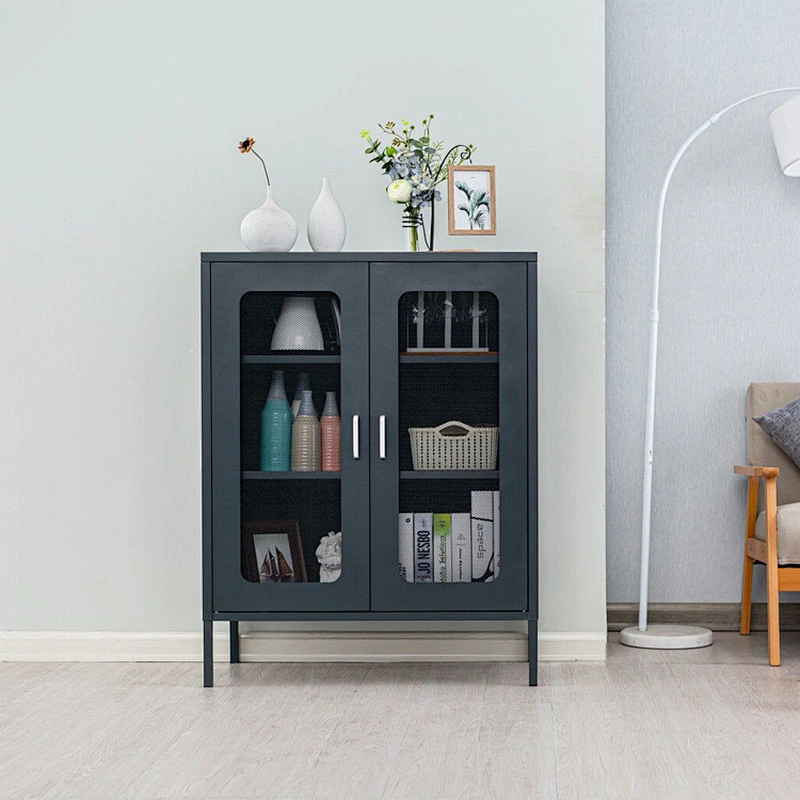 New design home furniture Storage office metal storage lockable Cabinet with feet stand