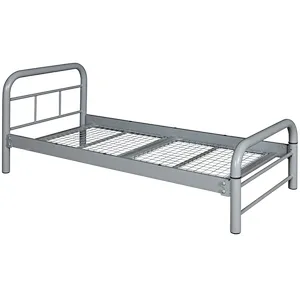 Military use bunk or single free combination steel beds
