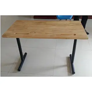 Simple Office Table Design Office OEM Available Oak Solid Wood Adjustable Height Table
