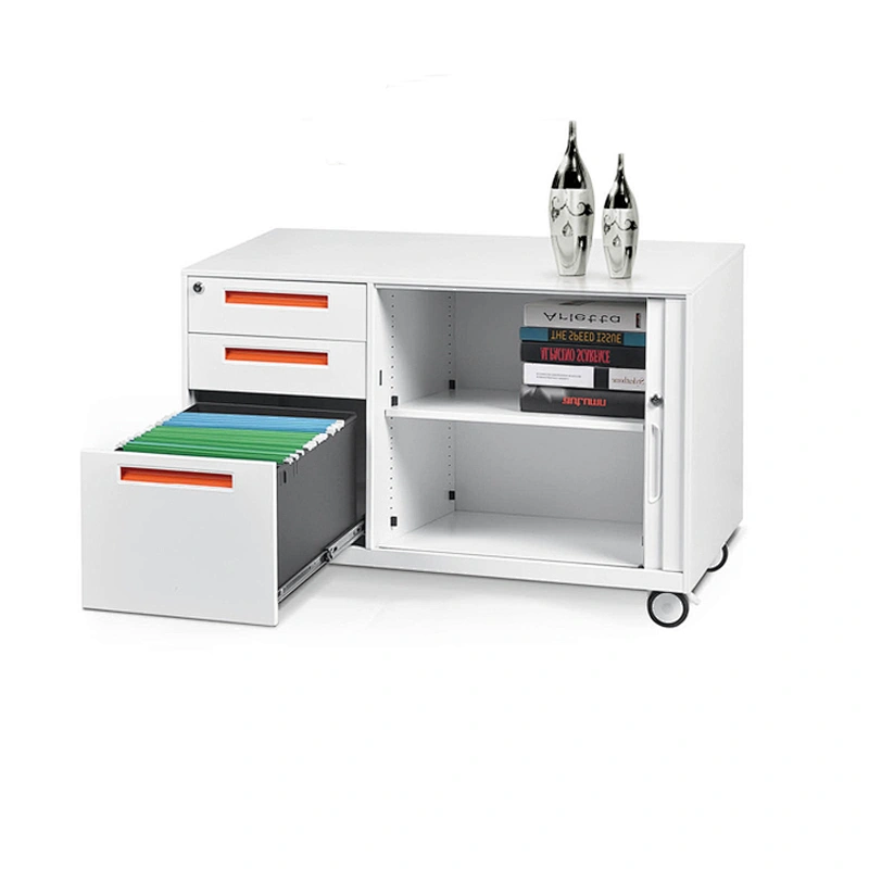 Tambour caddy mobile pdestal with tambour door pedestal