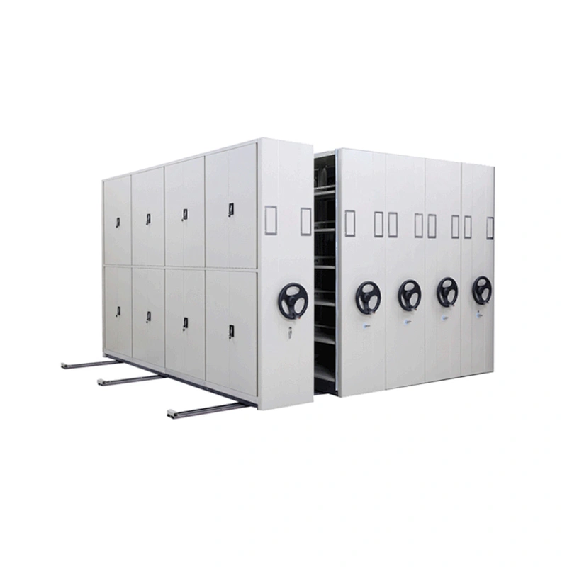 Customize Steel manual hanging storage system library mechanical movable compact shelves mobile file compactor