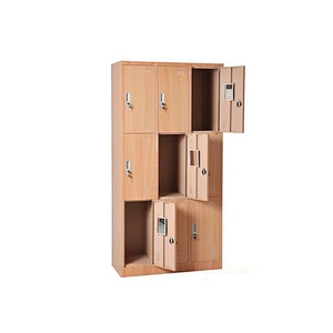 9 door steel locker cupboard  shelf sports lockers Brick color steel locker