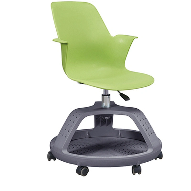 Student Furniture School Wheeling Plastic Study Chair with Writing Pad modern design