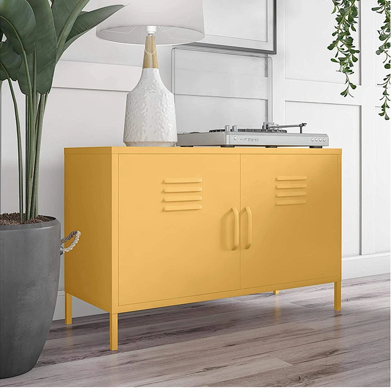 White color metal nordic hotel steel furniture tv cabinet