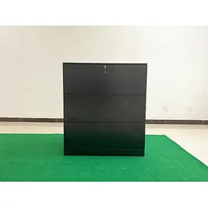 Factory colored 3 drawer lateral file cabinet steel office file document storage drawer metal filing cabinet