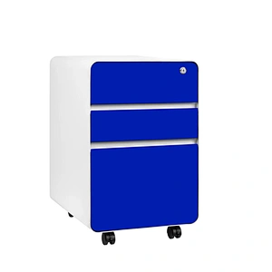 High quality Office Equipment Steel Storage Cabinets 3 Drawer Metal Mobile Pedestal With Wheels