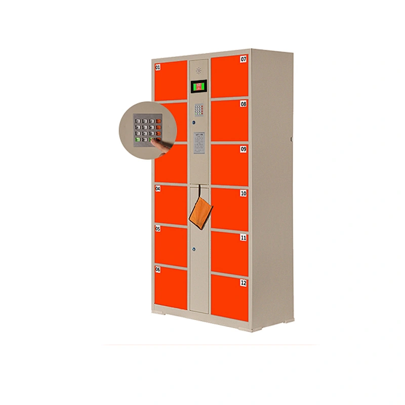 Face recognition system coin operated storage bar code system electric parcel locker box