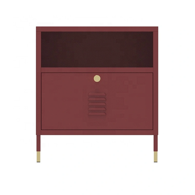 Sofa side low standing metal Nordic style nightstand locker side end table