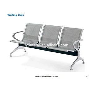 Heavy Duty Waiting Metal Chair Used Hospital Waiting Room Public Waiting Three Seats Chair