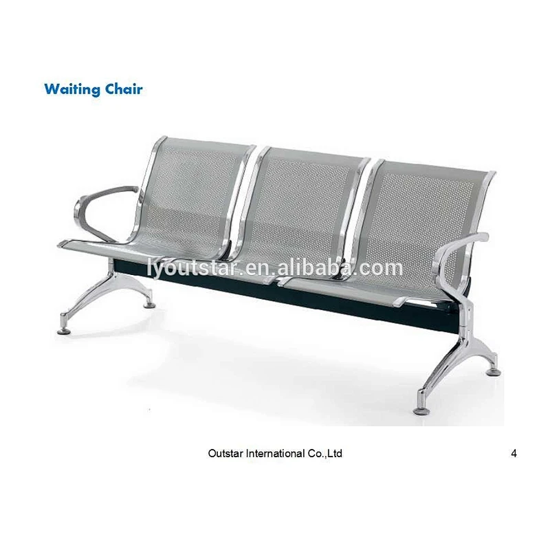 Heavy Duty Waiting Metal Chair Used Hospital Waiting Room Public Waiting Three Seats Chair