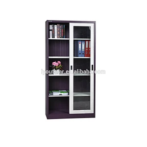 High Quality Office Flat Packed Two Silding Door Steel Filing Cabinet