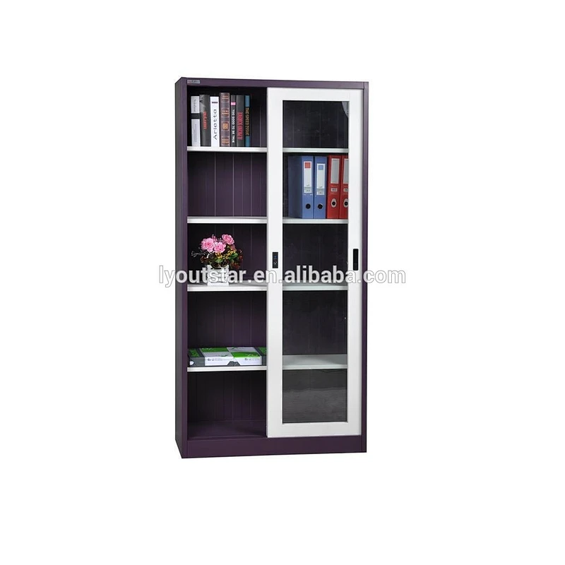 High Quality Office Flat Packed Two Silding Door Steel Filing Cabinet