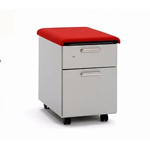 2 drawer filing cupboard durable steel mobile pedestal cabinet with universal wheel office furniture cushion on top