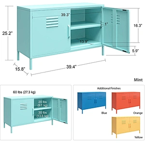 White color metal nordic hotel steel furniture tv cabinet