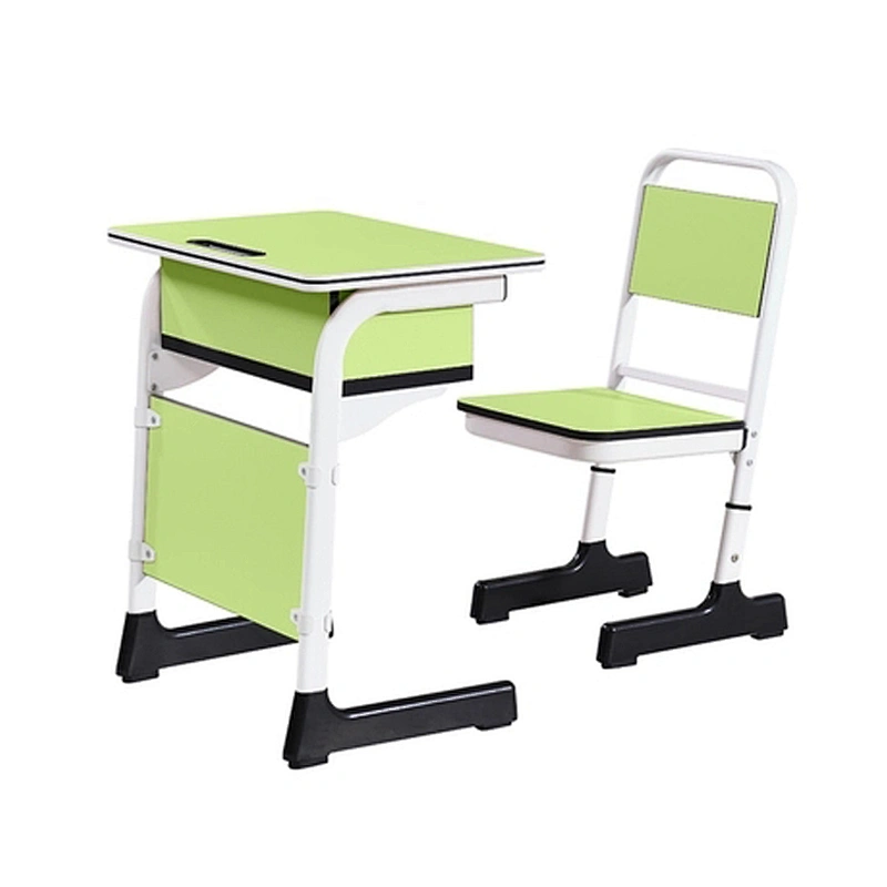 Mdf School Hot-selling Steel Single For Children To Study Wooden Combined Table And Chair