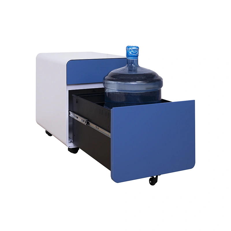 two drawers round edge mobile pedestal A4 FC folder file drawer cabinet with cushion work station