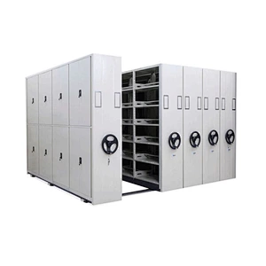 Library furniture Hand push bay compartment metal separator for organize files Sliding mobile compactor
