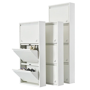 Luoyang furniture industrial metal shoes rack 3 layers storage steel shoe cabinet
