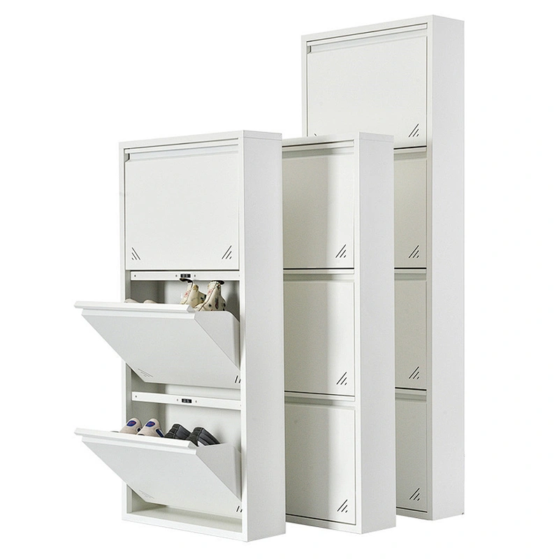 Luoyang furniture industrial metal shoes rack 3 layers storage steel shoe cabinet