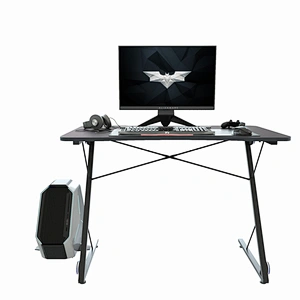 Modern customize professional stand black gaming computer table rgb gaming desk with monitor stand