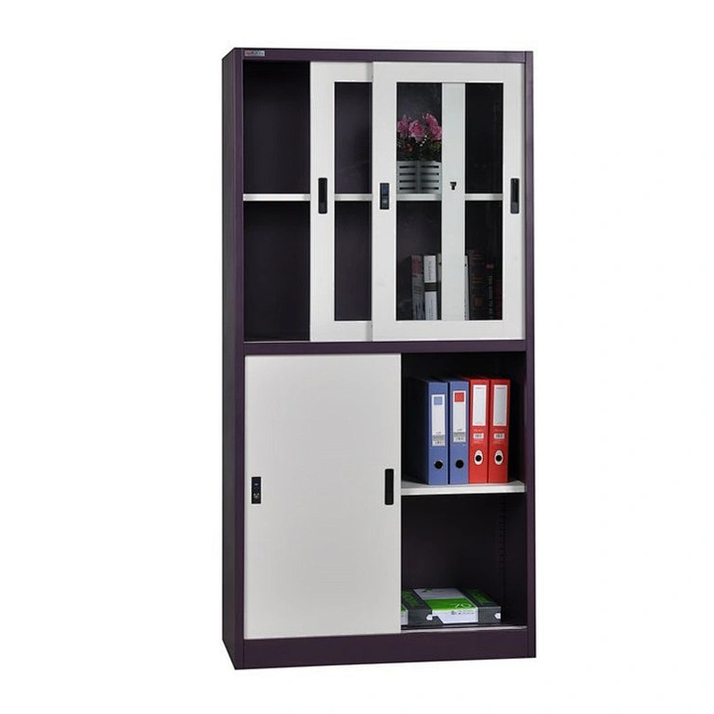 Sliding Glass Door Steel File Cabinet Bookcase Storage Cabinet