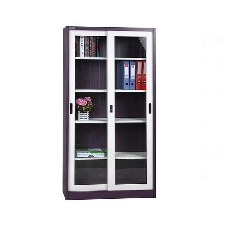 High Quality Office Flat Packed Two Silding Door Steel Filing Cabinet