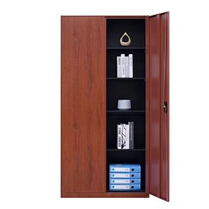 Modern simple 2 door office storage furniture steel transfer printing metal file cabinet with lock