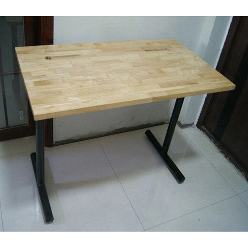 Custom-made office desk solid wood top metal leg  loft office table