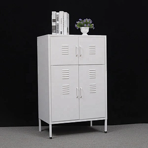 Home office use 2 door 3 tire steel storage sideboard living room cabinets with stand feet