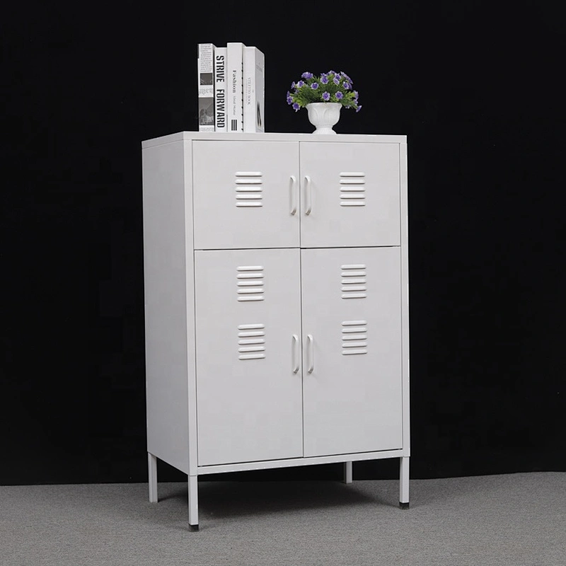 Home office use 2 door 3 tire steel storage sideboard living room cabinets with stand feet