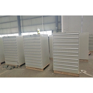 Custom 11 Drawers Built-in Divider Metal Tool Cabinet Glass Slicing Cabinet with wheels