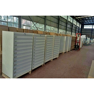 Custom 11 Drawers Built-in Divider Metal Tool Cabinet Glass Slicing Cabinet with wheels