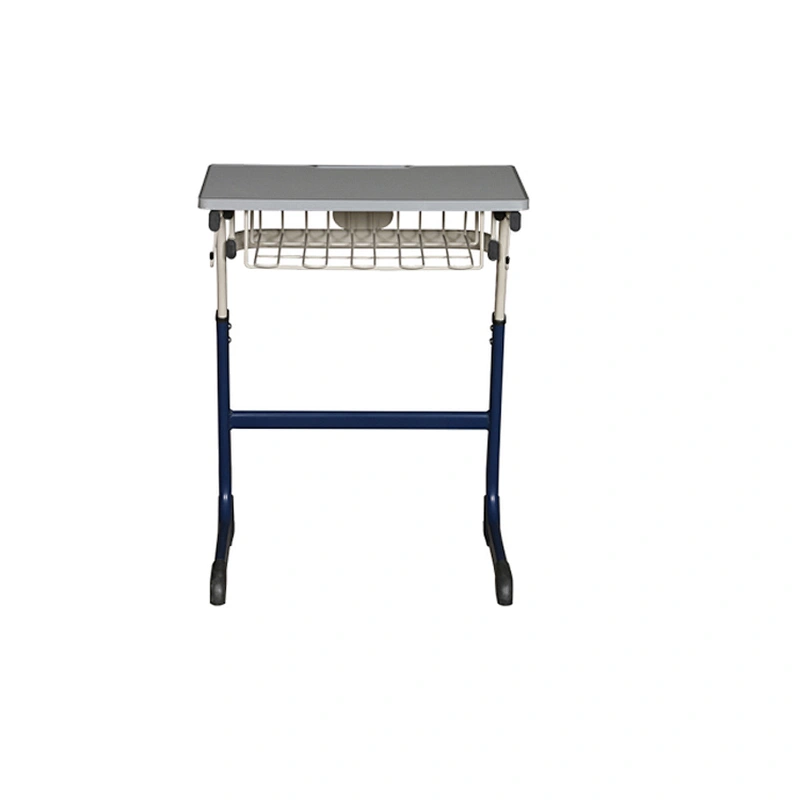 Modern Single Metal Wood Classroom Table For Kids Blue School Desk And Chair