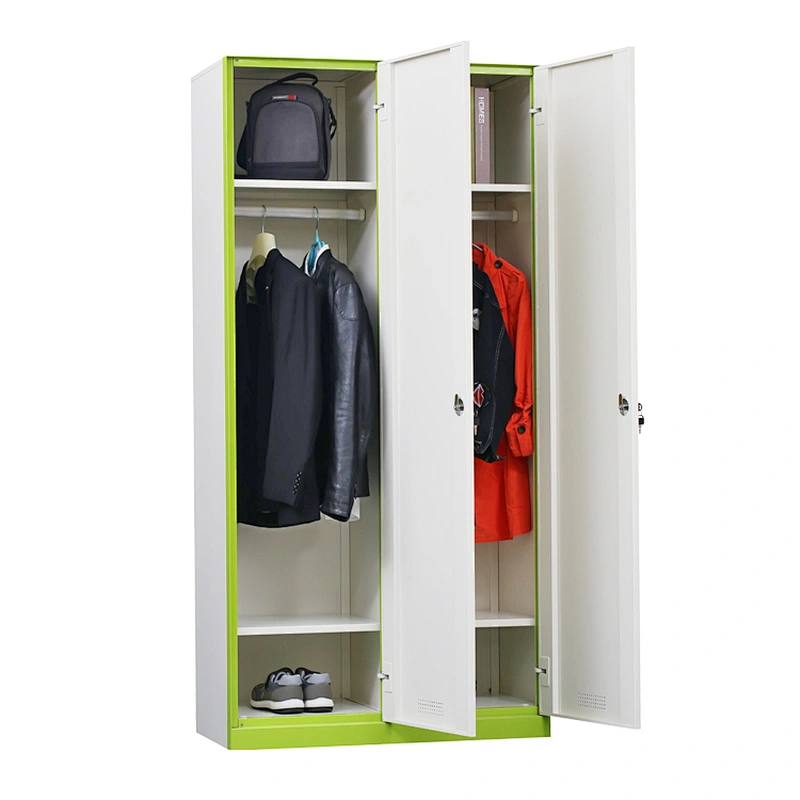 Factory direct beautiful design 2-door steel locker staff change wardrobe bathroom locker