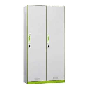 Factory direct beautiful design 2-door steel locker staff change wardrobe bathroom locker