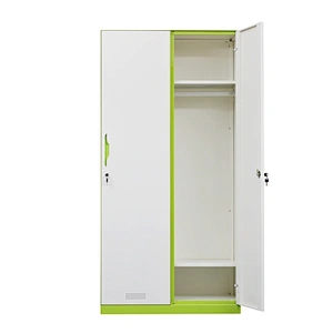 Factory direct beautiful design 2-door steel locker staff change wardrobe bathroom locker