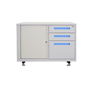 Tambour caddy mobile pdestal with tambour door pedestal