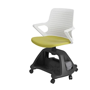 Plastic Node Classroom School Training Chair with Writing Pad and cushion